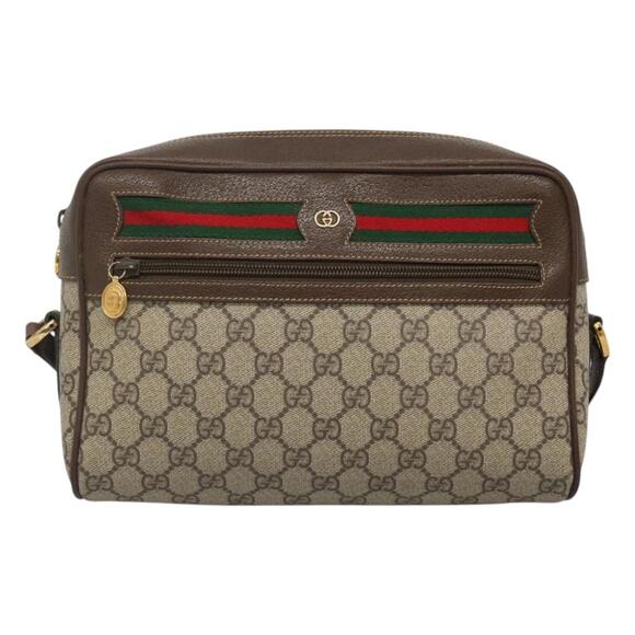 GUCCI GG Supreme Web Sherry Line Bag Pvc Beige 4023 001 56 4023 001 56 - Picture 2 of 16